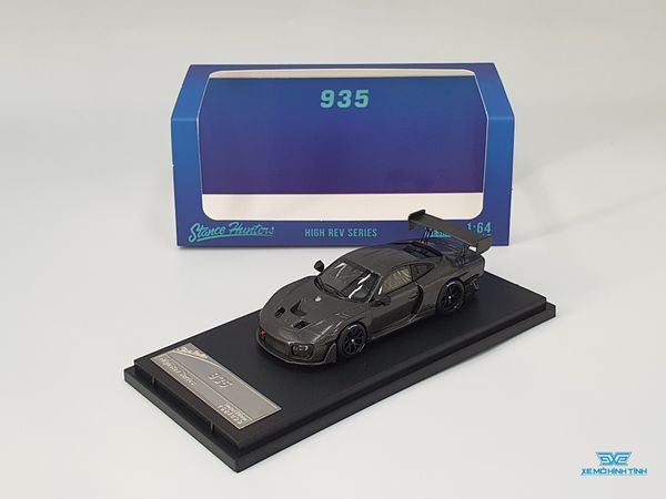 Xe Mô Hình Porsche 935 1:64 Stance Hunters (Xám Carbon)