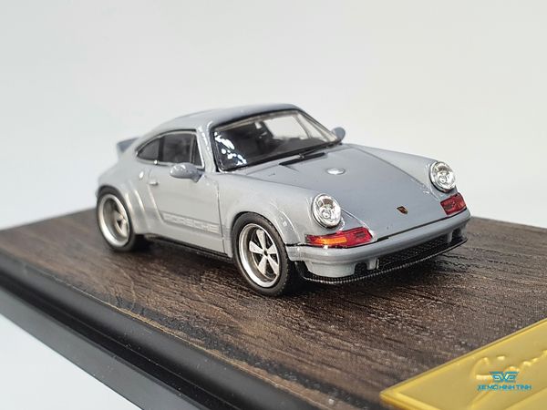 Xe Mô Hình Porsche 964 Singer DLS 1:64 HKM (Xám)