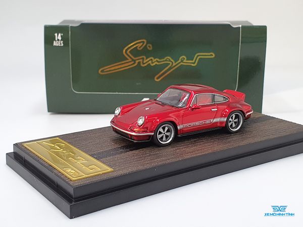 Xe Mô Hình Porsche 964 Singer DLS 1:64 HKM (Đỏ)