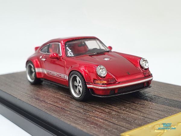 Xe Mô Hình Porsche 964 Singer DLS 1:64 HKM (Đỏ)