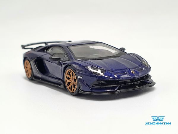 Xe Mô Hình Lamborghini Aventador SVJ - Viola Aletheia 1:64 MiniGT( Xanh Đậm)