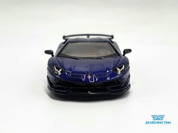 Xe Mô Hình Lamborghini Aventador SVJ - Viola Aletheia 1:64 MiniGT( Xanh Đậm)