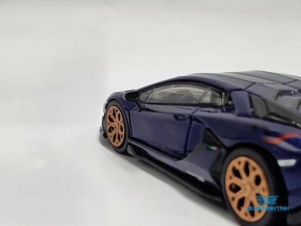 Xe Mô Hình Lamborghini Aventador SVJ - Viola Aletheia 1:64 MiniGT( Xanh Đậm)