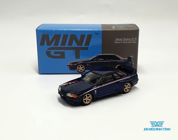 Xe Mô Hình Nissan Skyline GT-R (R32) Nismo S-Tune Dark Blue 1:64 MiniGT( Xanh Đậm)