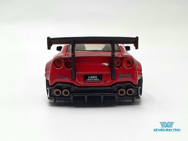 Xe Mô Hình LB Works Nissan GT-R R35 Type 2 Rear Wing Ver 3 Red Livery 2 RHD 1:64 MiniGT (Đỏ)