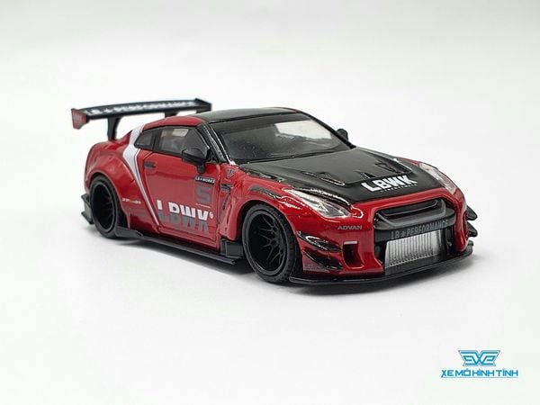 Xe Mô Hình LB Works Nissan GT-R R35 Type 2 Rear Wing Ver 3 Red Livery 2 RHD 1:64 MiniGT (Đỏ)