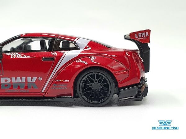 Xe Mô Hình LB Works Nissan GT-R R35 Type 2 Rear Wing Ver 3 Red Livery 2 RHD 1:64 MiniGT (Đỏ)