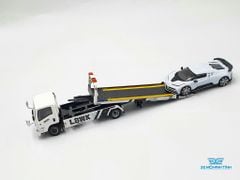 Xe Mô Hình Isuzu N-Series Vehicle Transporter LBWK White RHD 1:64 MiniGT( Trắng )