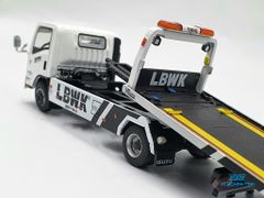 Xe Mô Hình Isuzu N-Series Vehicle Transporter LBWK White RHD 1:64 MiniGT( Trắng )