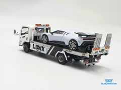 Xe Mô Hình Isuzu N-Series Vehicle Transporter LBWK White RHD 1:64 MiniGT( Trắng )