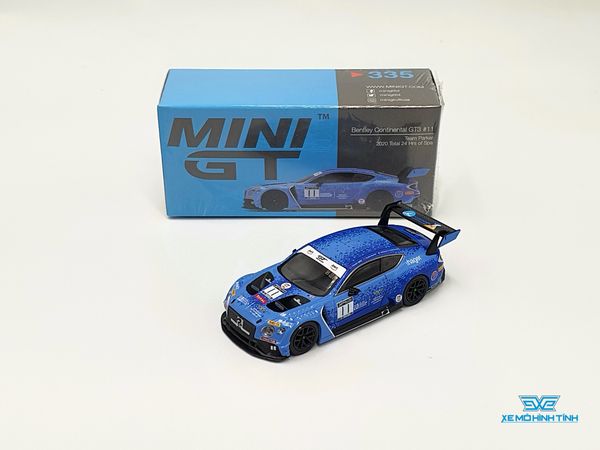 Xe Mô Hình Bentley Continental GT3 #11 Team Parker 2020 Total 24 Hrs of Spa RHD 1:64 MiniGT( Xanh )