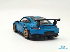 Xe Mô Hình Porsche 911 GT2 RS Weissach Package Miami Blu LHD 1:64 MiniGT( Xanh )