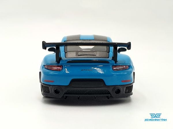 Xe Mô Hình Porsche 911 GT2 RS Weissach Package Miami Blu LHD 1:64 MiniGT( Xanh )