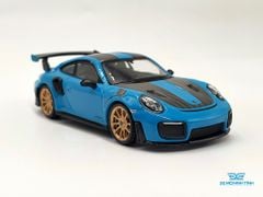 Xe Mô Hình Porsche 911 GT2 RS Weissach Package Miami Blu LHD 1:64 MiniGT( Xanh )