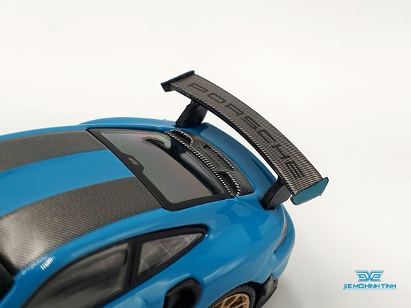 Xe Mô Hình Porsche 911 GT2 RS Weissach Package Miami Blu LHD 1:64 MiniGT( Xanh )