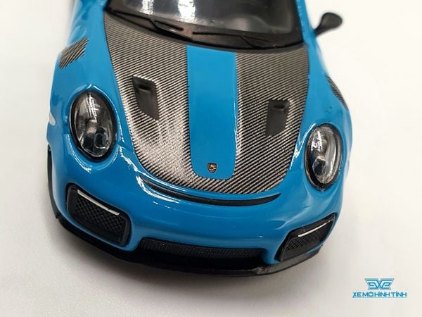 Xe Mô Hình Porsche 911 GT2 RS Weissach Package Miami Blu LHD 1:64 MiniGT( Xanh )