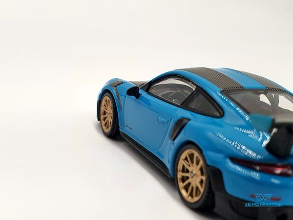 Xe Mô Hình Porsche 911 GT2 RS Weissach Package  1:64  MiniGT  ( Xanh )