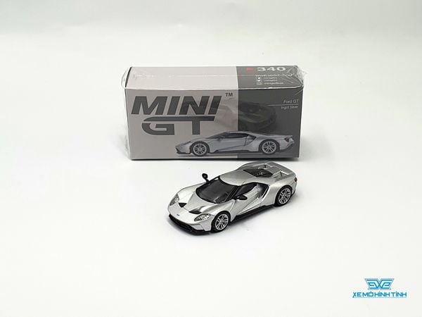 Xe Mô Hình Ford GT Ingot Silver LHD 1:64 MiniGT( Bạc )