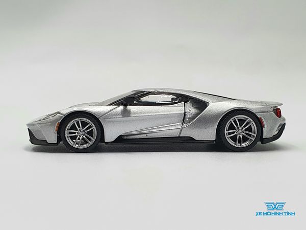 Xe Mô Hình Ford GT Ingot Silver LHD 1:64 MiniGT( Bạc )