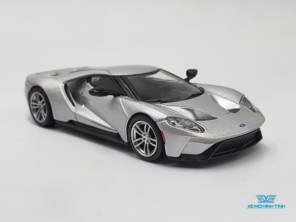 Xe Mô Hình Ford GT Ingot Silver LHD 1:64 MiniGT( Bạc )