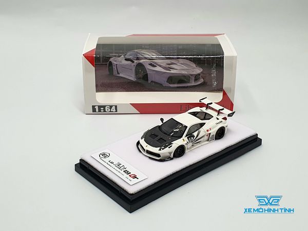 Xe Mô Hình Ferrari 458 LB*Works 1:64 JEC (Trắng)