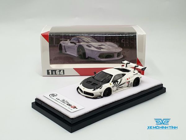 Xe Mô Hình Ferrari 458 LB*Works 1:64 JEC (Trắng)