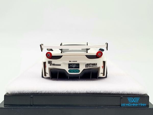 Xe Mô Hình Ferrari 458 LB*Works 1:64 JEC (Trắng)