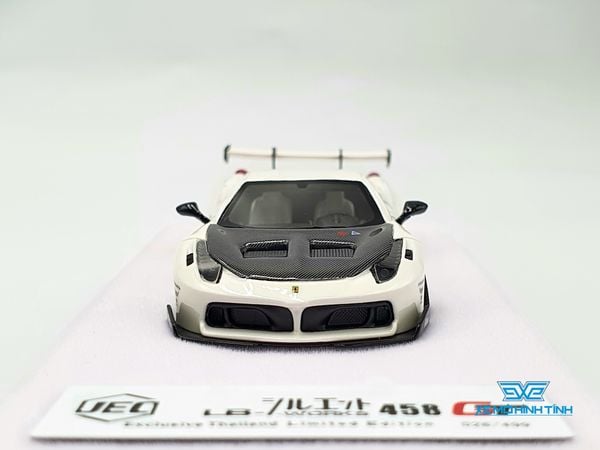 Xe Mô Hình Ferrari 458 LB*Works 1:64 JEC (Trắng)