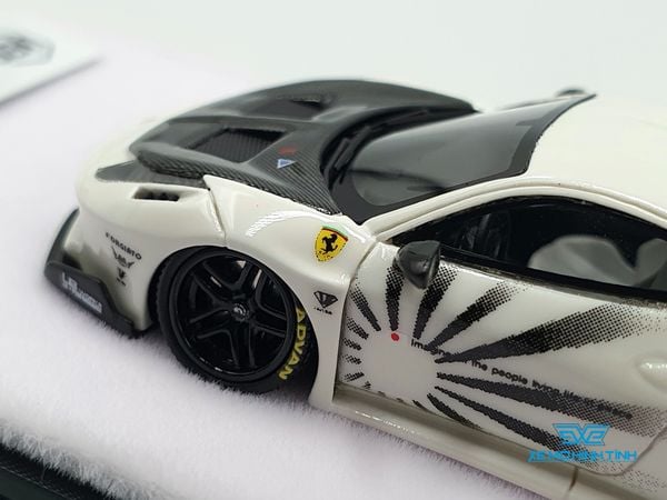 Xe Mô Hình Ferrari 458 LB*Works 1:64 JEC (Trắng)