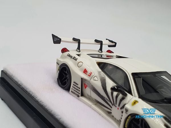 Xe Mô Hình Ferrari 458 LB*Works 1:64 JEC (Trắng)