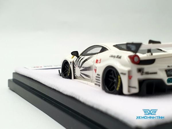 Xe Mô Hình Ferrari 458 LB*Works 1:64 JEC (Trắng)