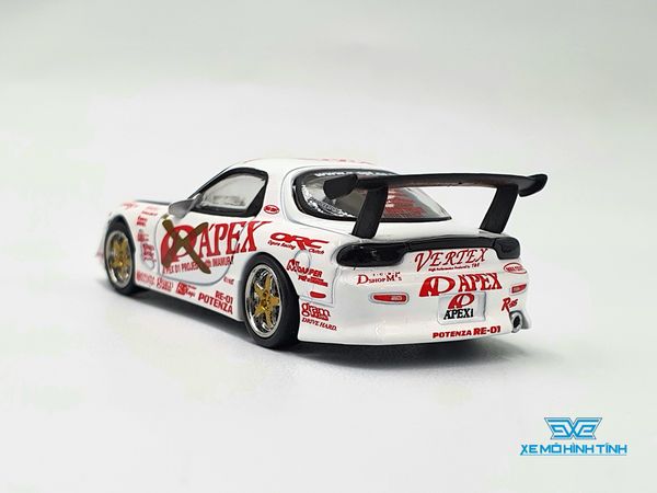 Xe Mô Hình Vertex RX-7 FD38 A'Pex D1 Project 1:64 Tarmac Works ( Trắng )