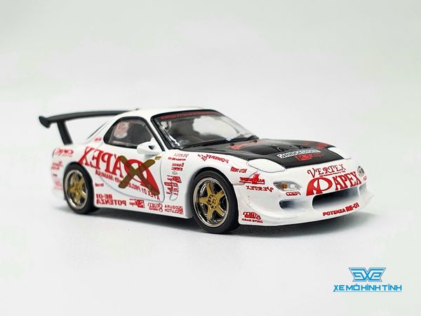 Xe Mô Hình Vertex RX-7 FD38 A'Pex D1 Project 1:64 Tarmac Works ( Trắng )