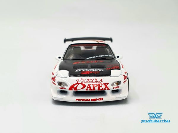 Xe Mô Hình Vertex RX-7 FD38 A'Pex D1 Project 1:64 Tarmac Works ( Trắng )