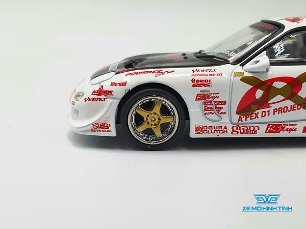 Xe Mô Hình Vertex RX-7 FD38 A'Pex D1 Project 1:64 Tarmac Works ( Trắng )