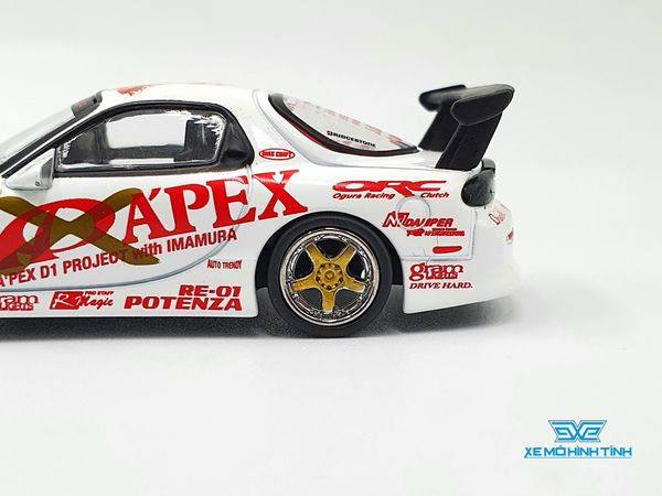 Xe Mô Hình Vertex RX-7 FD38 A'Pex D1 Project 1:64 Tarmac Works ( Trắng )