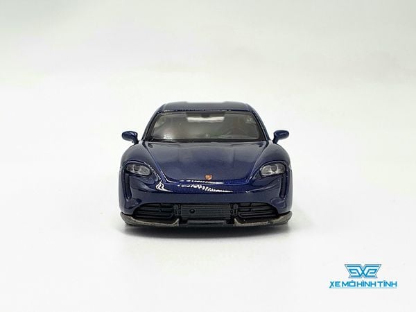 Xe Mô Hình Porsche Taycan Turbo S Gentian Blue Metallic LHD 1:64 MiniGT( Xanh )