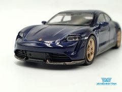 Xe Mô Hình Porsche Taycan Turbo S Gentian Blue Metallic LHD 1:64 MiniGT( Xanh )