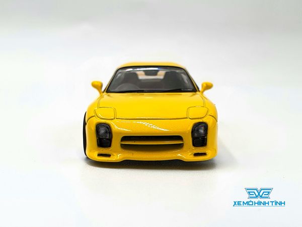 Xe Mô Hình Mazda RX-7 (FD3S) Mazdaspeed A-Spec Competition Yellow Mica 1:64 Tarmac Works ( Vàng )