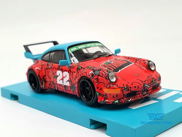 Xe Mô Hình Porsche RWB 964 Mr.Men Little Miss Mr.Strong 1:64 Tarmac Works ( Đỏ )