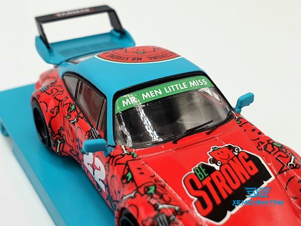 Xe Mô Hình Porsche RWB 964 Mr.Men Little Miss Mr.Strong 1:64 Tarmac Works ( Đỏ )