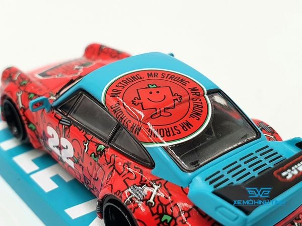 Xe Mô Hình Porsche RWB 964 Mr.Men Little Miss Mr.Strong 1:64 Tarmac Works ( Đỏ )