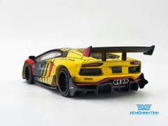 Xe Mô Hình LB* Works Lamborghini Aventador - Limited Edition Infinite Motorsports RHD 1:64 Mini GT (Vàng)