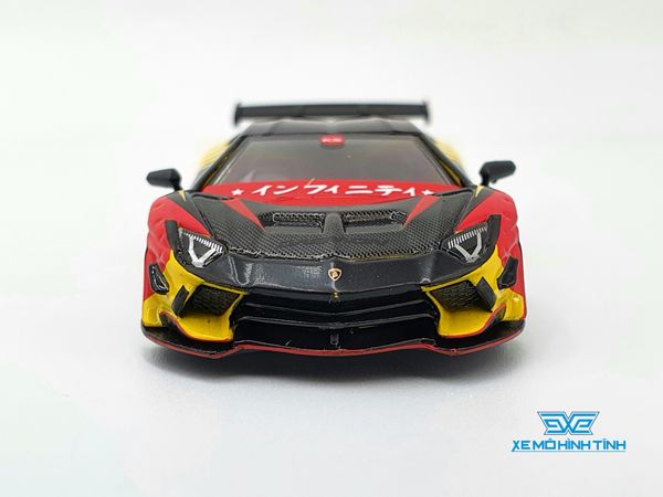 Xe Mô Hình LB* Works Lamborghini Aventador - Limited Edition Infinite Motorsports RHD 1:64 Mini GT (Vàng)