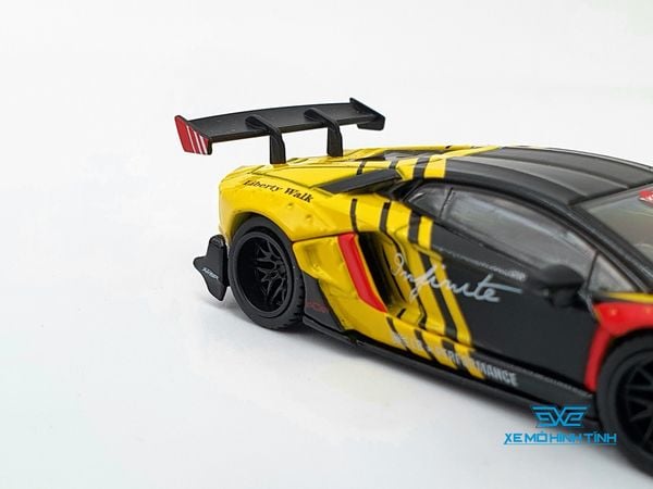 Xe Mô Hình LB* Works Lamborghini Aventador - Limited Edition Infinite Motorsports RHD 1:64 Mini GT (Vàng)