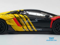 Xe Mô Hình LB* Works Lamborghini Aventador - Limited Edition Infinite Motorsports RHD 1:64 Mini GT (Vàng)