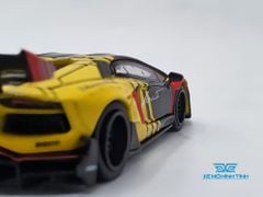 Xe Mô Hình LB* Works Lamborghini Aventador - Limited Edition Infinite Motorsports RHD 1:64 Mini GT (Vàng)