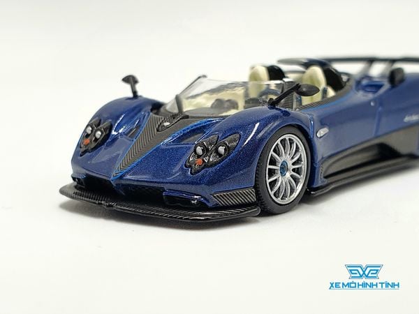 Xe Mô Hình Pagani Zonda HP Barchetta Blue Tricolore LHD 1:64 Mini GT ( Xanh Đậm)