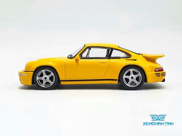 Xe Mô Hình RUF CTR Anniversary Blossom Yellow LHD 1:64 Mini GT (Vàng )