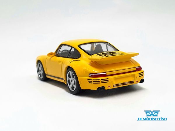 Xe Mô Hình RUF CTR Anniversary Blossom Yellow LHD 1:64 Mini GT (Vàng )